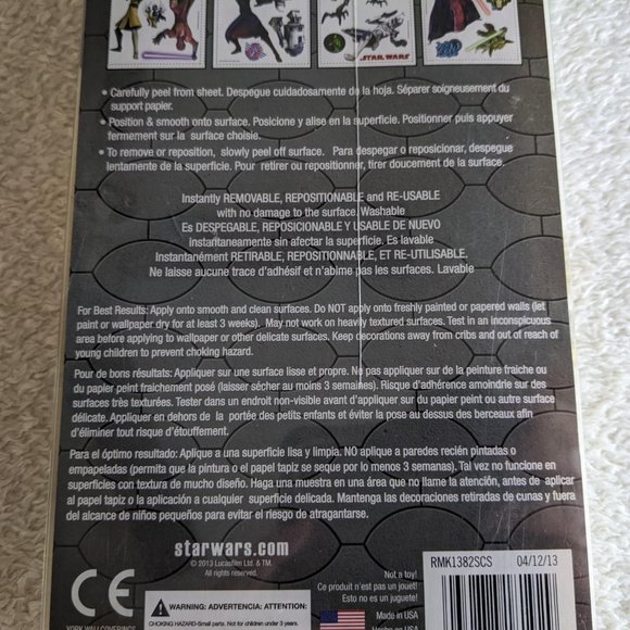 Star Wars The Clone Wars 28 Peel & Stick Wall Decals w/Lightsabers Glo-In Dark - Picture 6 of 7